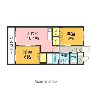 CRYSTAL MT【2階】の間取り