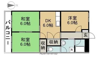 第1マンション有花里【105号室】の間取り