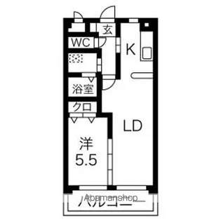 ピースフルムーン【3階】の間取り