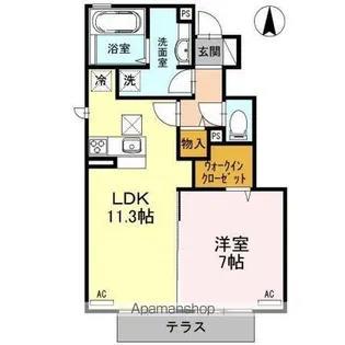 GS百頭【105号室】の間取り