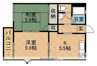 フレグランスつるが丘【2階】の間取り