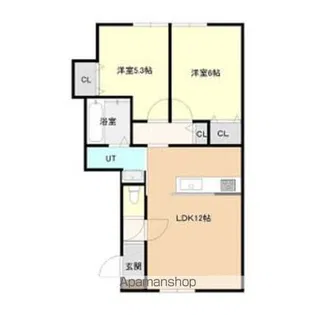 S.CREST山の手【III20号室】の間取り