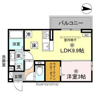 KOHRYU【103号室】の間取り