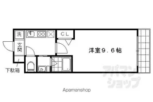 ARTISTA 円町ドゥーエ【1階】の間取り