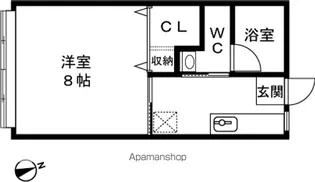 プリシェールK−Ⅱ【206号室】の間取り