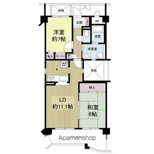 KDXレジデンス夙川ヒルズ 3番館(旧オクトス夙川)【2階】の間取り