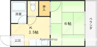 ハイツ北之町C棟【204号室】の間取り