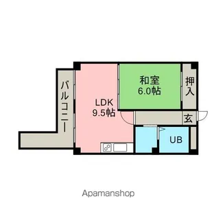 ジャルダン桜町【6階】の間取り