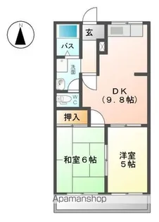 アーバンハイムサカイB棟【201号室】の間取り