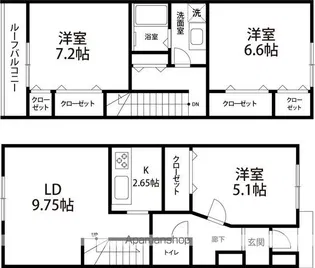 グランティ金沢【5号室】の間取り