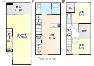 THE BASE HARA【1号室】の間取り