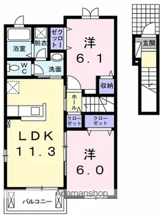 ローレンスハイツ【2階】の間取り