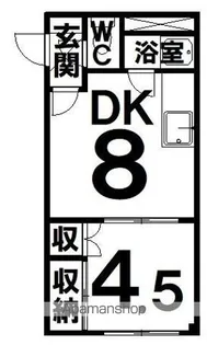 一番舘マンション【307号室】の間取り