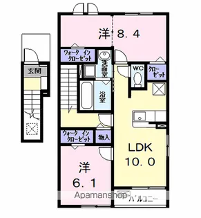 ウイングKⅦ【2階】の間取り
