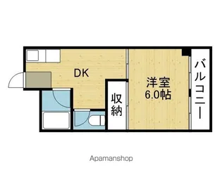 谷九ハイツ【402号室】の間取り