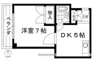 第2ヌヴェールハイツ【102号室】の間取り