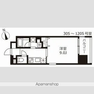 1Kの間取り画像