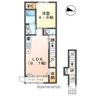 カーサ クワトロ(CASA.QUATTRO)【2階】の間取り
