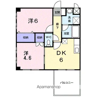 コンフォートヒル Ⅲ【1階】の間取り