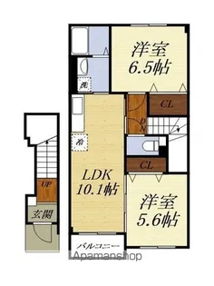 ブリエUN【2階】の間取り