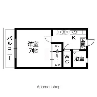 セブンレーク【203号室】の間取り
