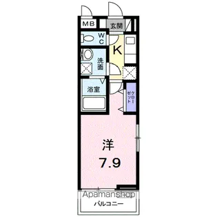 ブッシュ クローバー Ⅶ【2階】の間取り