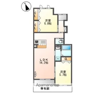 グランパ【1階】の間取り