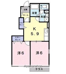サニー・パラッツオ B【1階】の間取り