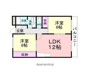 フリーダム武庫の里Ⅰ・Ⅱ【1-306号室】の間取り