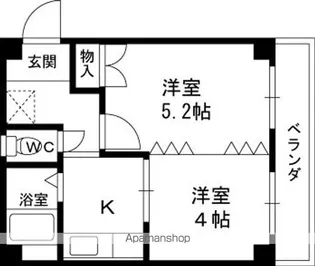 M’プラザ津田駅前七番館【4階】の間取り