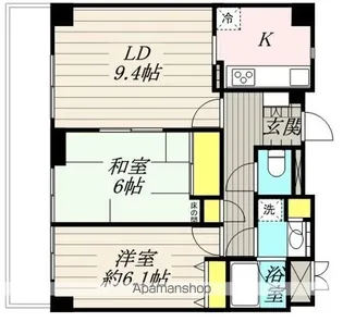 2DKの間取り画像