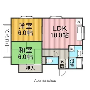 ウイングコスゲA【203号室】の間取り