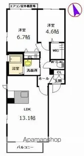 ドエル金山【3階】の間取り