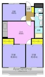ノーブル北田園【2階】の間取り