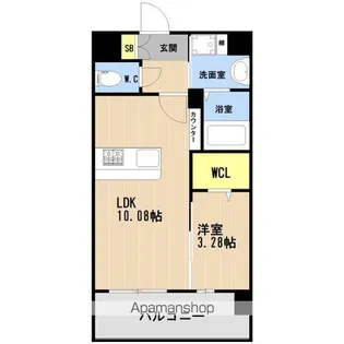 LIBTH箱崎宮前【11階】の間取り