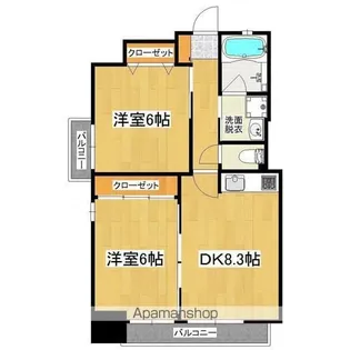ヴェレーナ鴨池【6階】の間取り
