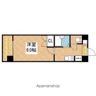 メゾンオランジェ渡辺【7階】の間取り