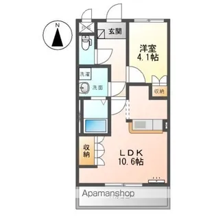 シャンドフルール【1階】の間取り