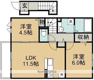 シェルフルール【2階】の間取り