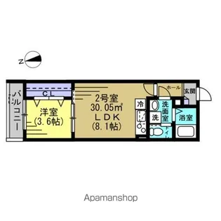 CAREL浜野B【3階】の間取り