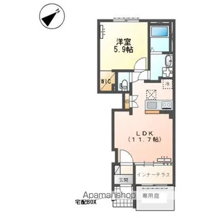(仮)間々田アパート【1階】の間取り