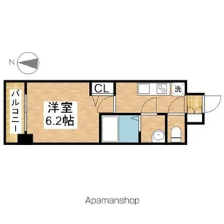 メイクスWアート今池Ⅲ【806号室号室】の間取り