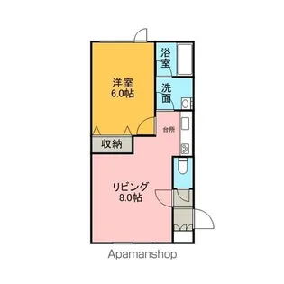 1LDKの間取り画像