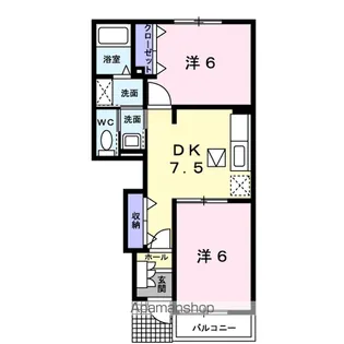 エレガントヴィラUSA C【1階】の間取り