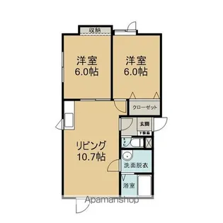 ロイヤルリーフ【101号室】の間取り