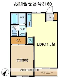 エステート和ヶ原B【1階】の間取り