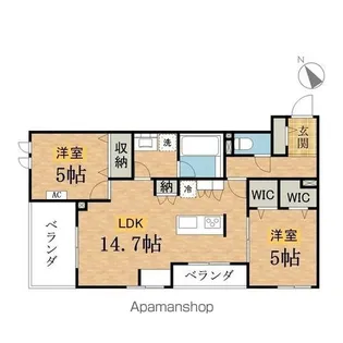 UCHINOHDレジデンス【302号室】の間取り