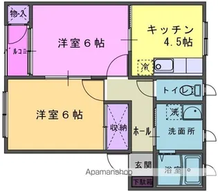 2Kの間取り画像