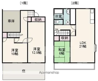 静岡県静岡市葵区新伝馬2丁目【一戸建】の間取り