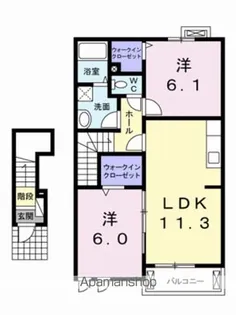 カーサ プリート【2階】の間取り